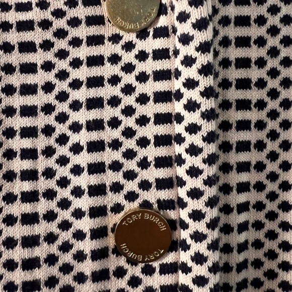 Tory Burch Knit Blazer Black and White Size Small EUC - Picture 5 of 6